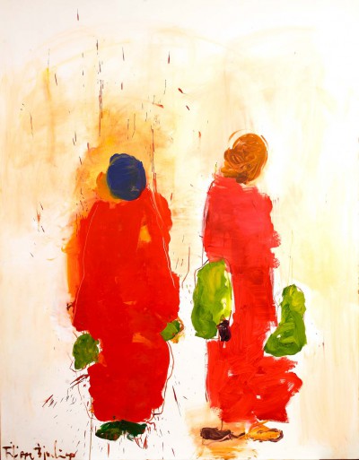 Paul and Carea 150 X 190 cm, olja på duk, såld© Filippa Bjerling 2016