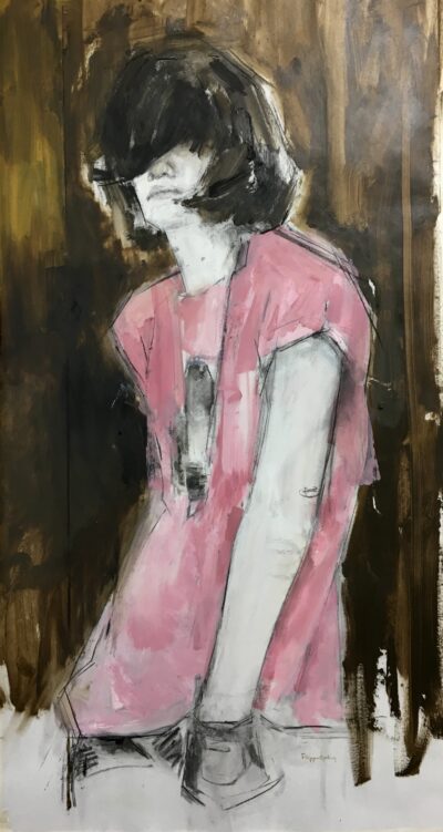 My beloved Kim55 x 92 cm, oil on paper, sold