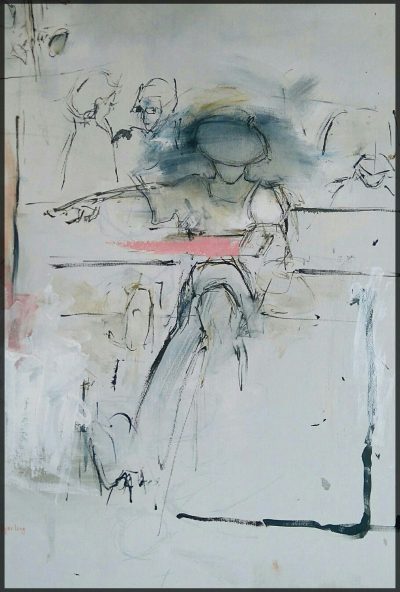 Laurent et son rêve42x62 cm, olja på duk, såld